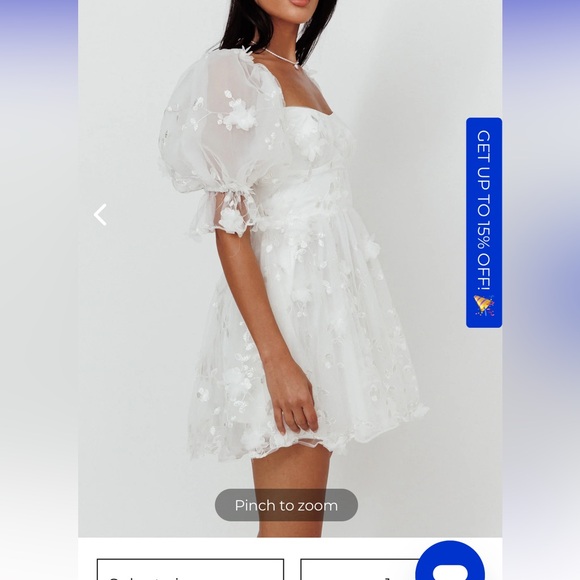 NWOT Selfie Leslie size small white dress - Picture 2 of 6